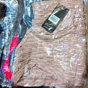 Neutral Scrunchy Yoga Shorts